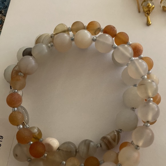 Agate bracelet& earring set - Picture 11 of 12